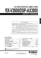 Yamaha DSPAX-3800 - Service Manual